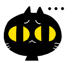 Black cat and white cat. sticker #4230626
