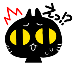 Black cat and white cat. sticker #4230627