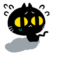 Black cat and white cat. sticker #4230630