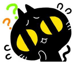 Black cat and white cat. sticker #4230632