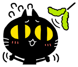 Black cat and white cat. sticker #4230633