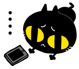 Black cat and white cat. sticker #4230636