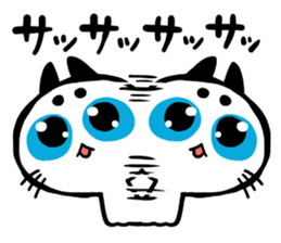 Black cat and white cat. sticker #4230649