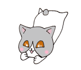 orange and hachiware2 sticker #4231682