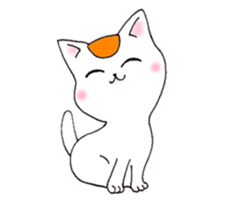 orange and hachiware2 sticker #4231685