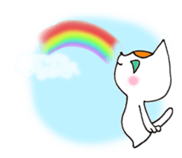 orange and hachiware2 sticker #4231703