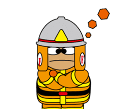 Firefighter & paramedic character sticker #4232666
