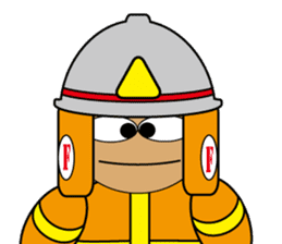 Firefighter & paramedic character sticker #4232696