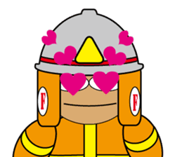 Firefighter & paramedic character sticker #4232701