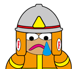 Firefighter & paramedic character sticker #4232702