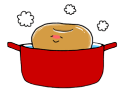 Heartwarming bagel-san sticker #4233607