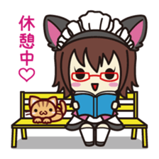 Daily life of the maid with cat ears sticker #4234267