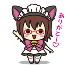 Daily life of the maid with cat ears sticker #4234271