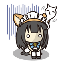 Daily life of the maid with cat ears sticker #4234277