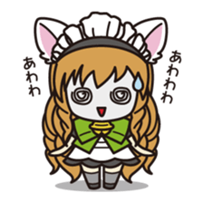 Daily life of the maid with cat ears sticker #4234289