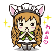 Daily life of the maid with cat ears sticker #4234290