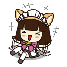 Daily life of the maid with cat ears sticker #4234293