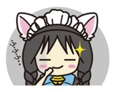 Daily life of the maid with cat ears sticker #4234299