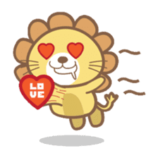 Lori the happy lion sticker #4234567