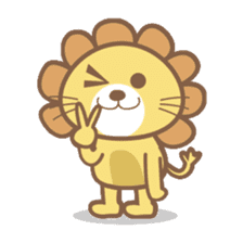 Lori the happy lion sticker #4234591