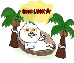 The cat wearing glasses sticker #4235301