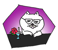 The cat wearing glasses sticker #4235314