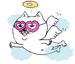 The cat wearing glasses sticker #4235316