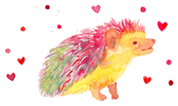 Watercolor Paint Hedgehog sticker #4236000