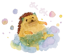 Watercolor Paint Hedgehog sticker #4236010