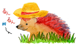 Watercolor Paint Hedgehog sticker #4236013