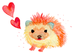 Watercolor Paint Hedgehog sticker #4236016