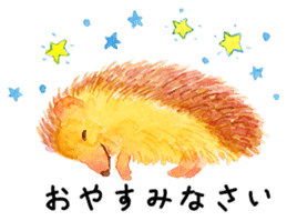 Watercolor Paint Hedgehog sticker #4236017