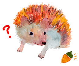 Watercolor Paint Hedgehog sticker #4236019