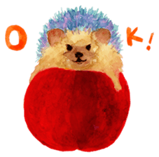 Watercolor Paint Hedgehog sticker #4236024