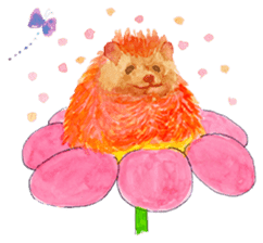 Watercolor Paint Hedgehog sticker #4236036