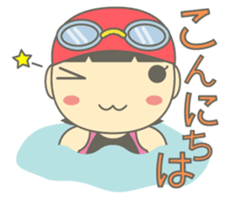 Swimming Girl ~girl children swim~ sticker #4237600