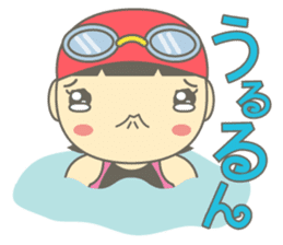 Swimming Girl ~girl children swim~ sticker #4237601