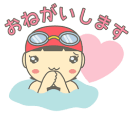 Swimming Girl ~girl children swim~ sticker #4237606