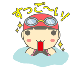 Swimming Girl ~girl children swim~ sticker #4237617