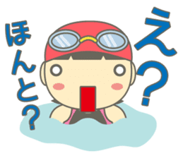 Swimming Girl ~girl children swim~ sticker #4237618