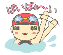 Swimming Girl ~girl children swim~ sticker #4237621