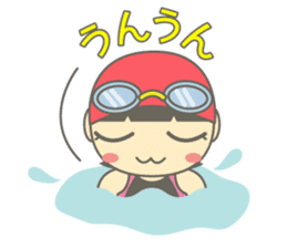 Swimming Girl ~girl children swim~ sticker #4237622