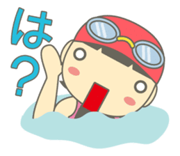 Swimming Girl ~girl children swim~ sticker #4237623