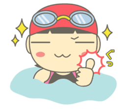 Swimming Girl ~girl children swim~ sticker #4237628