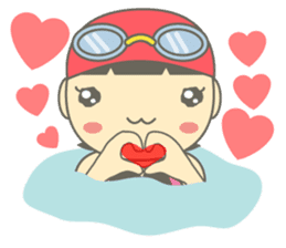 Swimming Girl ~girl children swim~ sticker #4237629