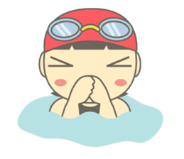 Swimming Girl ~girl children swim~ sticker #4237634