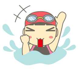 Swimming Girl ~girl children swim~ sticker #4237637