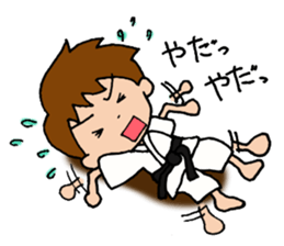 Karate man can do his best sticker #4237886