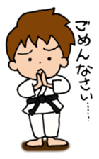 Karate man can do his best sticker #4237891