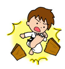 Karate man can do his best sticker #4237893